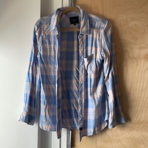 rails plaid button down